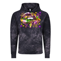 Cloud Black Mardi Gras lips Vintage Hoodie - HowdyJamesFarm