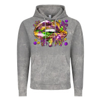 Cloud Rock Mardi Gras lips Vintage Hoodie - HowdyJamesFarm