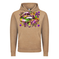 Vintage Coffee Mardi Gras lips Vintage Hoodie - HowdyJamesFarm