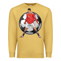 Antique Gold cr7 soccer fan Premium Sweatshirt - lanVoArt