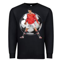 Black cr7 soccer fan Premium Sweatshirt - lanVoArt