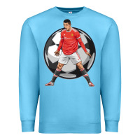 Ocean Blue cr7 soccer fan Premium Sweatshirt - lanVoArt