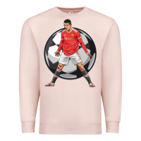 Pale Pink cr7 soccer fan Premium Sweatshirt - lanVoArt
