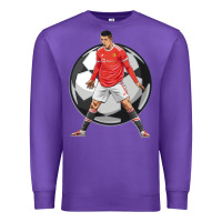 Purple cr7 soccer fan Premium Sweatshirt - lanVoArt
