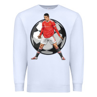 White cr7 soccer fan Premium Sweatshirt - lanVoArt