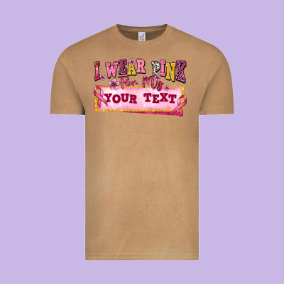 I Wear Pink For My Custom Vintage Tee Designed By Texasbilliewilder
