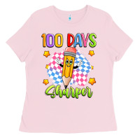 Bubblegum Pink 100 days sharper Ladies Tee - Artiststas