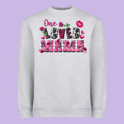 One Loved Mama Valentine's Day Heavyweight Sweatshirt Designed By Fadigitalartstudio
