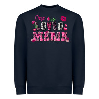 Navy one loved mama valentine's day Heavyweight Sweatshirt - FaDigitalArtStudio