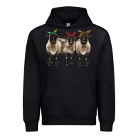 Black 3 sheeps suffolk ewe with bandana Urban Hoodie - BarkalooDesign