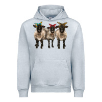 Heather Grey 3 sheeps suffolk ewe with bandana Urban Hoodie - BarkalooDesign