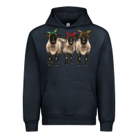Navy 3 sheeps suffolk ewe with bandana Urban Hoodie - BarkalooDesign