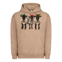 Pigment Burro 3 sheeps suffolk ewe with bandana Urban Hoodie - BarkalooDesign