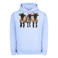 Pigment Grape Ice 3 sheeps suffolk ewe with bandana Urban Hoodie - BarkalooDesign