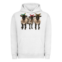 Pigment Lunar Rock 3 sheeps suffolk ewe with bandana Urban Hoodie - BarkalooDesign