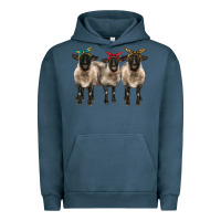 Pigment Midnight Navy 3 sheeps suffolk ewe with bandana Urban Hoodie - BarkalooDesign