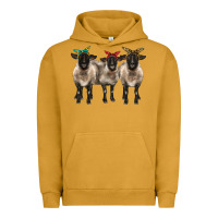 Pigment Peanut Butter 3 sheeps suffolk ewe with bandana Urban Hoodie - BarkalooDesign