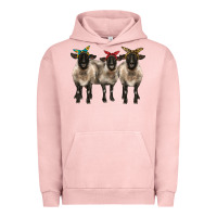 Pigment Salmon 3 sheeps suffolk ewe with bandana Urban Hoodie - BarkalooDesign