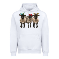 White 3 sheeps suffolk ewe with bandana Urban Hoodie - BarkalooDesign
