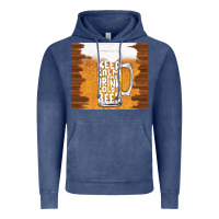 Vintage Denim keep calm and drink cold beer Vintage Hoodie - TumblerDesignByShophia