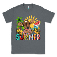 Charcoal Heather My first summer baby cow Classic Tee - NancyCooperArtShop