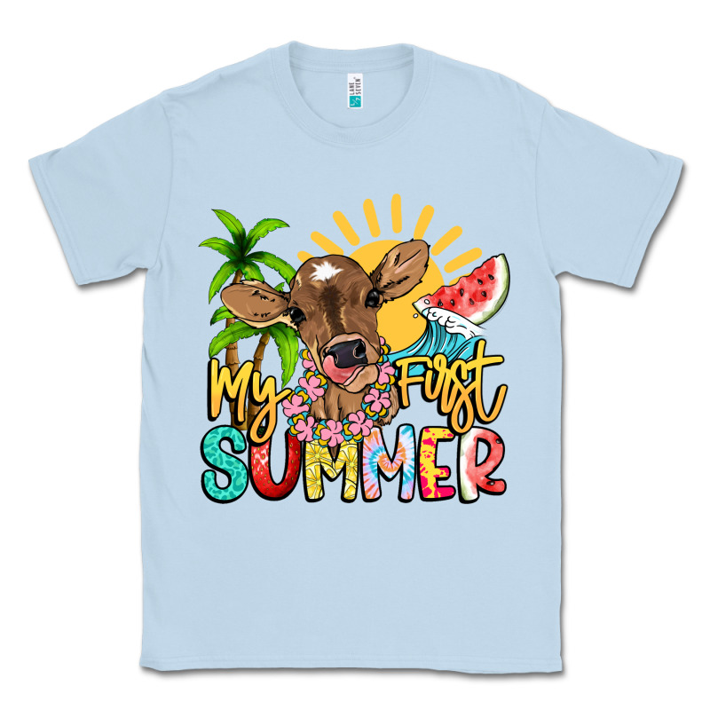 My First Summer Baby Cow Classic Tee by NancyCooperArtShop | Teevron