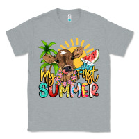 Heather Grey My first summer baby cow Classic Tee - NancyCooperArtShop