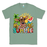 Sage My first summer baby cow Classic Tee - NancyCooperArtShop