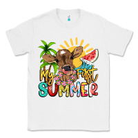 White My first summer baby cow Classic Tee - NancyCooperArtShop