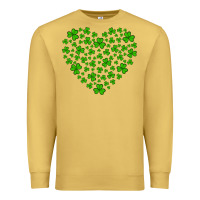 Antique Gold shamrock heart Premium Sweatshirt - Artiststas