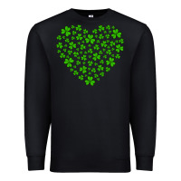 Black shamrock heart Premium Sweatshirt - Artiststas