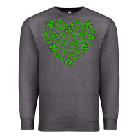 Charcoal Heather shamrock heart Premium Sweatshirt - Artiststas