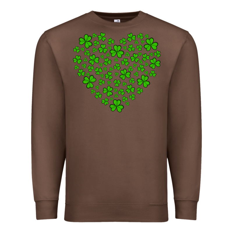 Shamrock Heart Premium Sweatshirt by Artiststas | Teevron