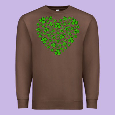 Shamrock Heart Premium Sweatshirt Designed By Artiststas