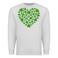 Dove Grey shamrock heart Premium Sweatshirt - Artiststas