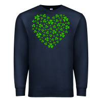 Navy shamrock heart Premium Sweatshirt - Artiststas