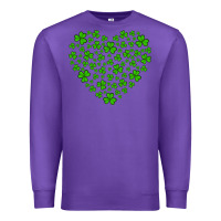 Purple shamrock heart Premium Sweatshirt - Artiststas