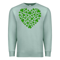 Seafoam shamrock heart Premium Sweatshirt - Artiststas