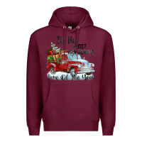 Burgundy it's the most wonderful time of the year Premium Hoodie - FaDigitalArtStudio
