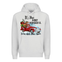 Dove Grey it's the most wonderful time of the year Premium Hoodie - FaDigitalArtStudio