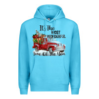 Ocean Blue it's the most wonderful time of the year Premium Hoodie - FaDigitalArtStudio