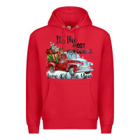 Red it's the most wonderful time of the year Premium Hoodie - FaDigitalArtStudio