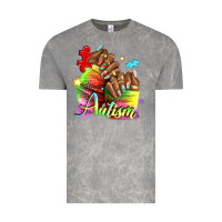 Cloud Rock Black woman Autism nails Vintage Tee - NancyCooperArtShop