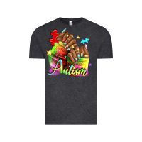 Vintage Black Black woman Autism nails Vintage Tee - NancyCooperArtShop