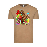 Vintage Coffee Black woman Autism nails Vintage Tee - NancyCooperArtShop