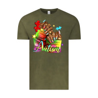 Black Woman Autism Nails Vintage Tee | Teevron