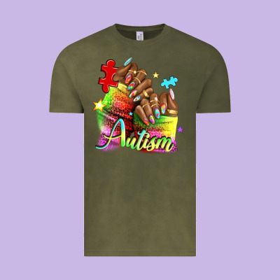 Black Woman Autism Nails Vintage Tee Designed By Nancycooperartshop