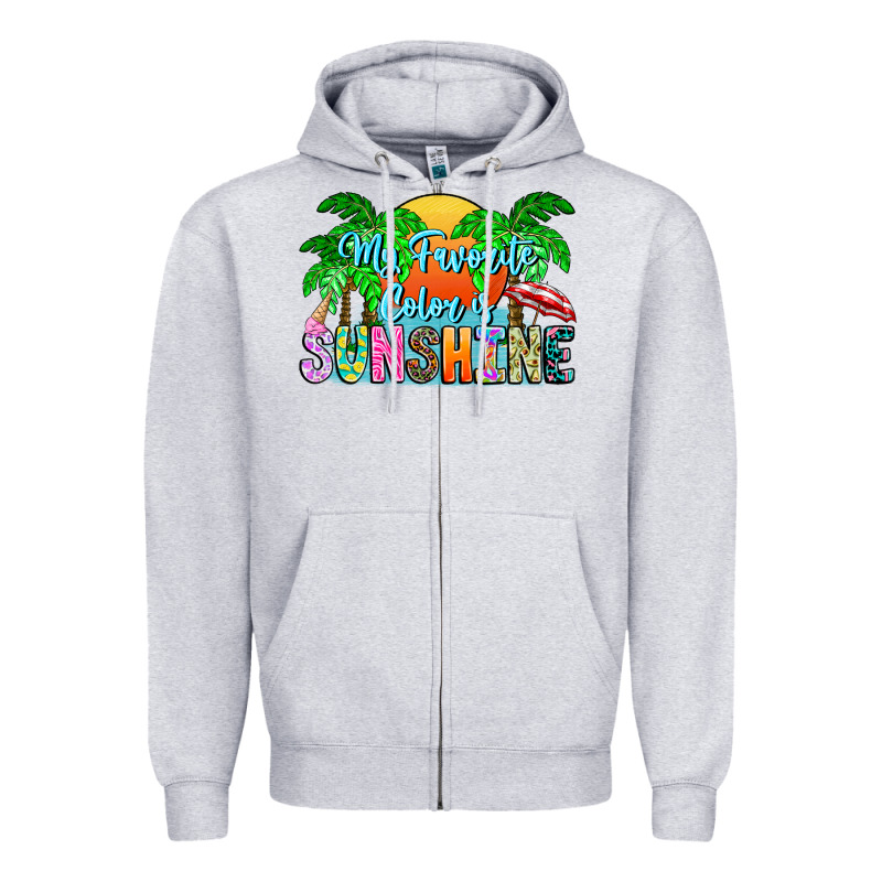 My Favorite Coloris Sunshine Zipper Hoodie by CowhideDigitalArt | Teevron