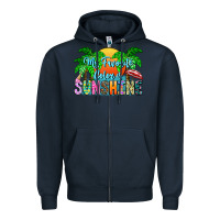 Navy My Favorite Coloris Sunshine Zipper Hoodie - CowhideDigitalArt