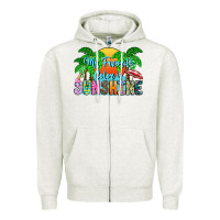 Oatmeal Heather My Favorite Coloris Sunshine Zipper Hoodie - CowhideDigitalArt
